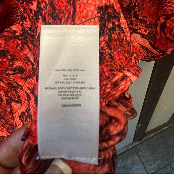 Michael Kors Blouse Pink Snakeskin Print 2X - Picture 4 of 7